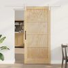 vidaXL Porte coulissante Marron 93 x 202 cm Pin massif