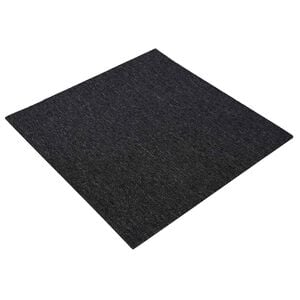 vidaXL Carreau de tapis Gris fonc&eacute; 50 x 50 cm 4 pc PP et Bitume