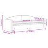 vidaXL Lit de jour avec matelas gris fonc&eacute; 80x200 cm tissu