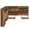 vidaXL T&ecirc;te de lit de rangement Bois Ancien 120 cm Bois d'ing&eacute;nierie