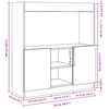 vidaXL Buffet haut sonoma gris 92x33x100 cm bois d'ing&eacute;nierie