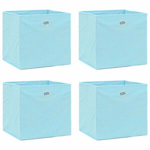 vidaXL Bo&icirc;tes de rangement 4 pcs Tissu intiss&eacute; 28x28x28 cm Bleu azur&eacute;