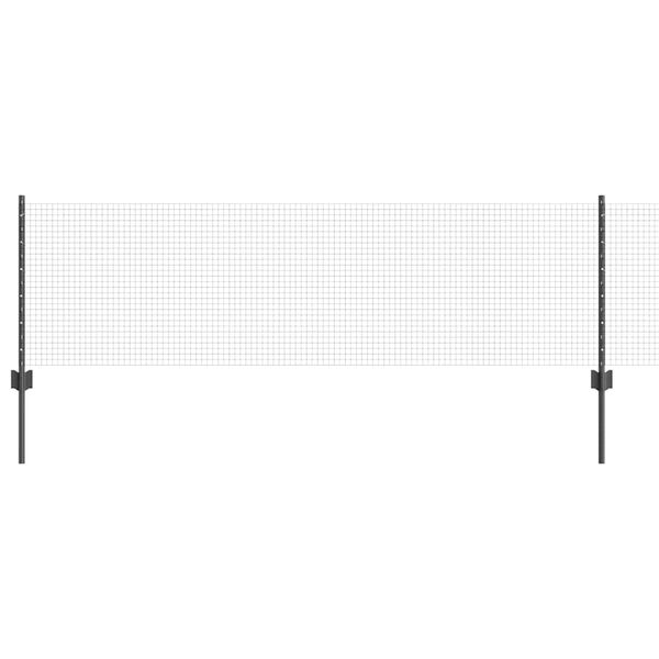 vidaXL Cl&ocirc;ture avec poteau Gris 0,6 x 25 m Acier et PVC
