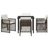 vidaXL Ensemble de salle &agrave; manger pour jardin 5 pcs Marron polyrotin