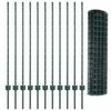 vidaXL Cl&ocirc;ture avec poteau Vert 1,2 x 25 m Acier et PVC