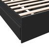 vidaXL Cadre de lit avec tiroirs sans matelas noir 90x200 cm