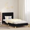 vidaXL Cadre de lit pour enfants avec t&ecirc;te de lit Noir 80 x 200 cm