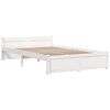 vidaXL Cadre de lit sans matelas blanc bois massif 120x200 cm