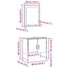 vidaXL Ensemble de mobilier de salle de bain Montage mural 2 pcs Noir