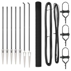 vidaXL Cl&ocirc;ture en fil soud&eacute; avec pointes 50 x 1,5 m Gris Maille