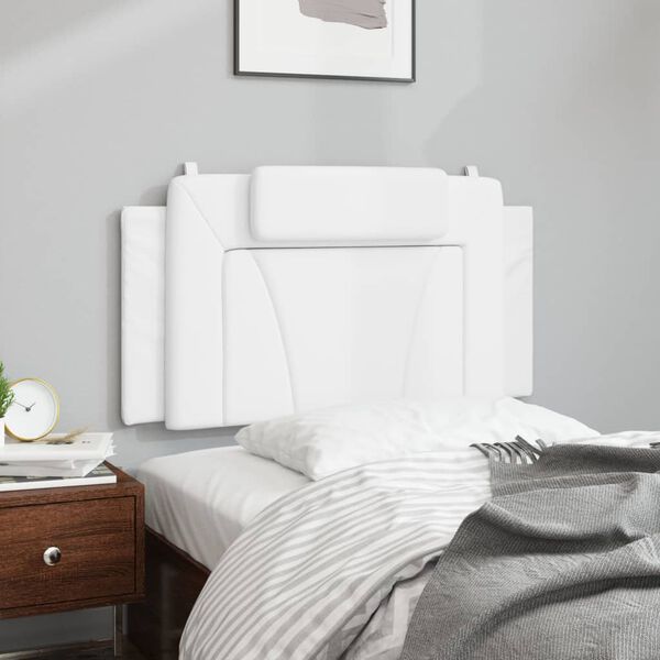 vidaXL Coussin de t&ecirc;te de lit Viana blanc 100 cm similicuir