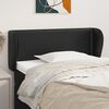 vidaXL T&ecirc;te de lit avec oreilles Noir 103x23x78/88 cm Similicuir