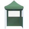 vidaXL Tente de r&eacute;ception pliable escamotable 2 parois lat&eacute;rales vert