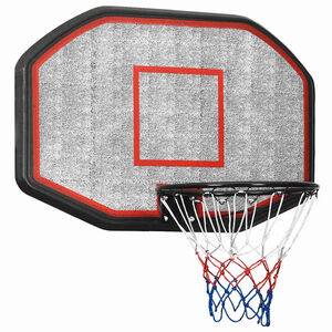 vidaXL Panneau de basket-ball Noir 109x71x3 cm Poly&eacute;thyl&egrave;ne