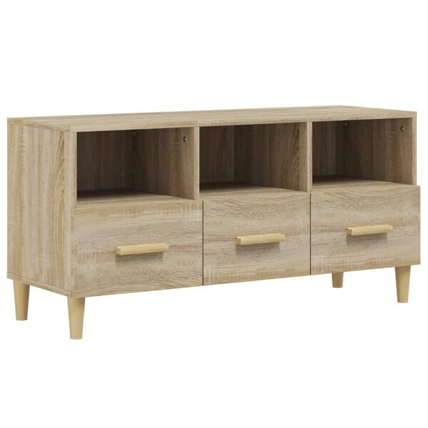vidaXL Meuble TV Chêne sonoma 102x36x50 cm Bois d'ingénierie