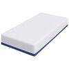 vidaXL Matelas Blanc et Bleu 80 x 160 cm Tissu jacquard