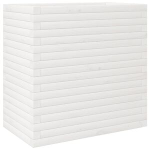 vidaXL Jardini&egrave;re blanc 70x40x68,5 cm bois de pin massif