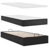 VidaXL Cadre de lit ottoman avec matelas noir 160x200 cm similicuir