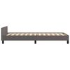 vidaXL Cadre de lit avec t&ecirc;te de lit sans matelas gris 90x190 cm