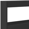 vidaXL Armoire t&ecirc;te de lit avec LED noir 160x17x102 cm