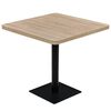vidaXL Table de bistro MDF et acier Carré 80x80x75 cm Couleur de chêne