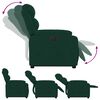vidaXL Fauteuil inclinable &eacute;lectrique vert fonc&eacute; velours