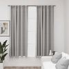 vidaXL Rideaux occultants aspect lin avec crochets 2pcs Gris 140x175cm