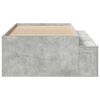 vidaXL Cadre de lit Gris b&eacute;ton 90 x 200 cm Bois d'ing&eacute;nierie