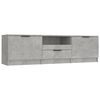 vidaXL Meuble TV gris b&eacute;ton 140x35x40 cm bois d'ing&eacute;nierie