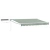 vidaXL Auvent r&eacute;tractable &eacute;lectrique Vert et blanc 3 x 2,5 m