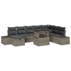 vidaXL Ensemble de canap&eacute; de jardin 11 pcs Gris Poly rotin