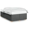 vidaXL Cadre de lit sans matelas gris fonc&eacute; 120x190 cm tissu