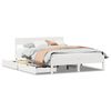 vidaXL Cadre de lit sans matelas blanc 140x200 cm bois de pin massif