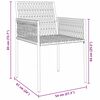 vidaXL Ensemble de salle &agrave; manger pour jardin 5 pcs Noir et gris