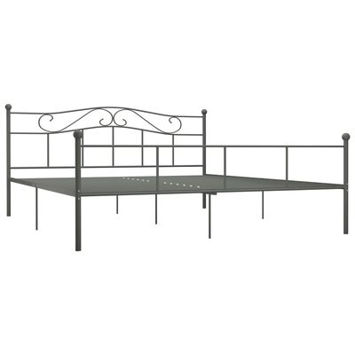 vidaXL Cadre de lit sans matelas gris métal 180x200 cm