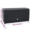 vidaXL Bo&icirc;te de stockage jardin Anthracite 119x48x60 cm Polypropyl&egrave;ne