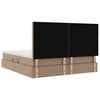 vidaXL Lit avec rangement et LED Cappuccino 180 x 200 cm Simili cuir
