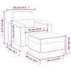vidaXL Fauteuil avec repose-pied Noir 60 cm Similicuir