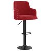 vidaXL Tabourets de bar lot de 2 rouge bordeaux velours