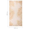 vidaXL Tapis &agrave; tissage plat d'ext&eacute;rieur 100x200 cm Motif de feuille