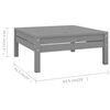 vidaXL Salon de jardin 4 pcs Bois de pin massif Gris