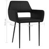 vidaXL Chaises &agrave; manger lot de 2 noir similicuir