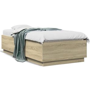 vidaXL Cadre de lit sans matelas ch&ecirc;ne sonoma 75x190 cm