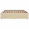 vidaXL Cadre de lit sans matelas cr&egrave;me 200x200 cm tissu
