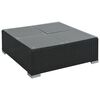 vidaXL Salon de jardin 6 pcs avec coussins r&eacute;sine tress&eacute;e noir