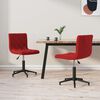 vidaXL Chaises &agrave; manger pivotantes lot de 2 rouge bordeaux velours