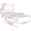 vidaXL Lit de Rangement Ch&ecirc;ne fum&eacute; 90 x 200 cm Bois d'ing&eacute;nierie