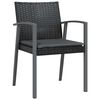vidaXL Ensemble de salle &agrave; manger pour jardin 7 pcs Noir et gris