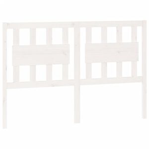 vidaXL T&ecirc;te de lit Blanc 145,5x4x100 cm Bois massif de pin