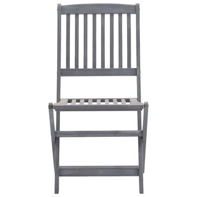 vidaXL Ensemble de bistro 4 pcs Bois d'acacia solide Gris